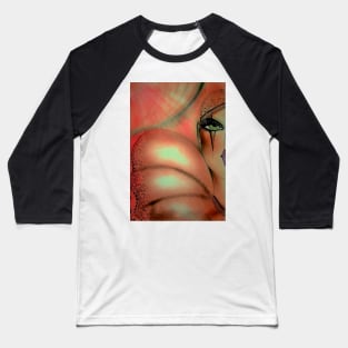 BLUSHED CORAL PIERROT HARLEQUIN CLOWN Baseball T-Shirt